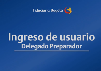 Ingreso de usuario delegado preparador