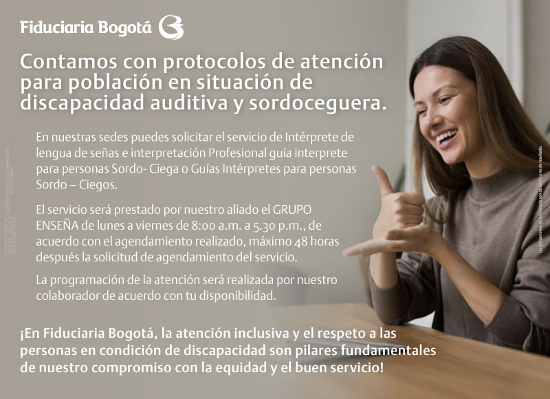 Información para solicitar un interprete de lenguaje de señas